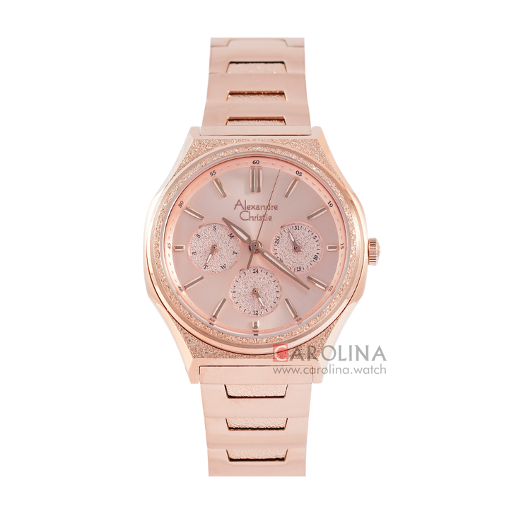 Jam Tangan Alexandre Christie Multifunction AC 2A09 BFBRGLN Women Rose Gold Stainless Steel Strap