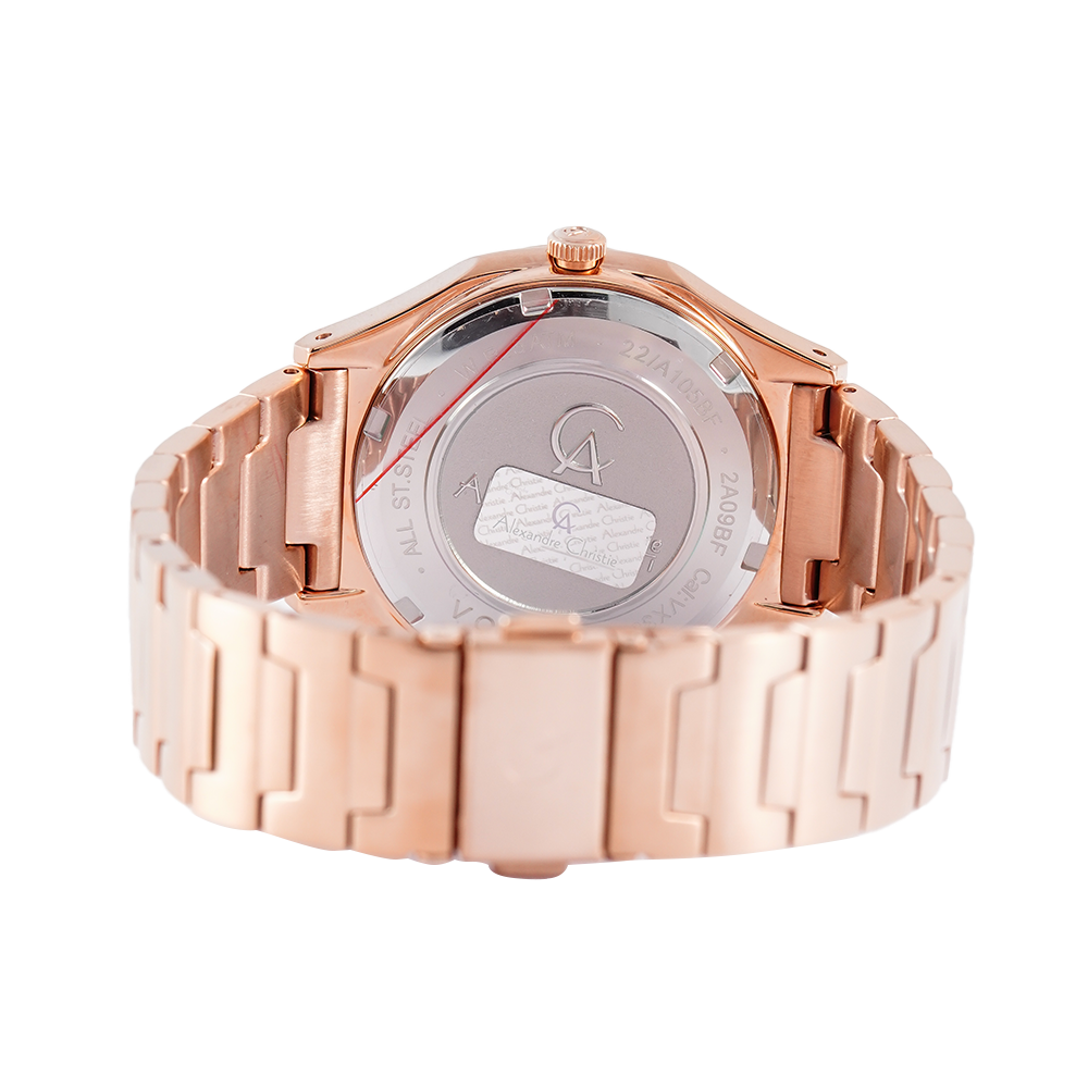 Jam Tangan Alexandre Christie Multifunction AC 2A09 BFBRGLN Women Rose Gold Stainless Steel Strap