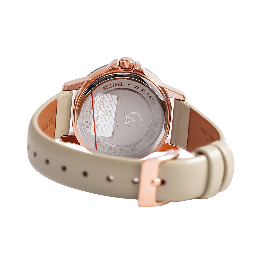 Jam Tangan Alexandre Christie Passion AC 2A17 LDLRGLG Women Light Green Dial Light Green Leather Strap