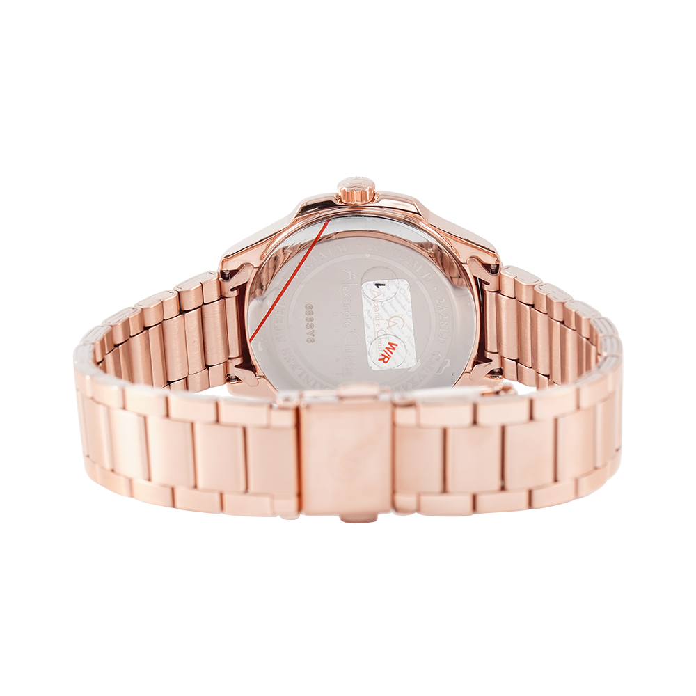 Jam Tangan Alexandre Christie Passion AC 2A28 LDBRGLN Women Rose Gold Dial Rose Gold Stainless Steel Strap