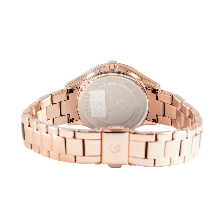 Jam Tangan Alexandre Christie Passion AC 2A33 BFBRGLB Women Purple Dial Rose Gold Stainless Steel Strap