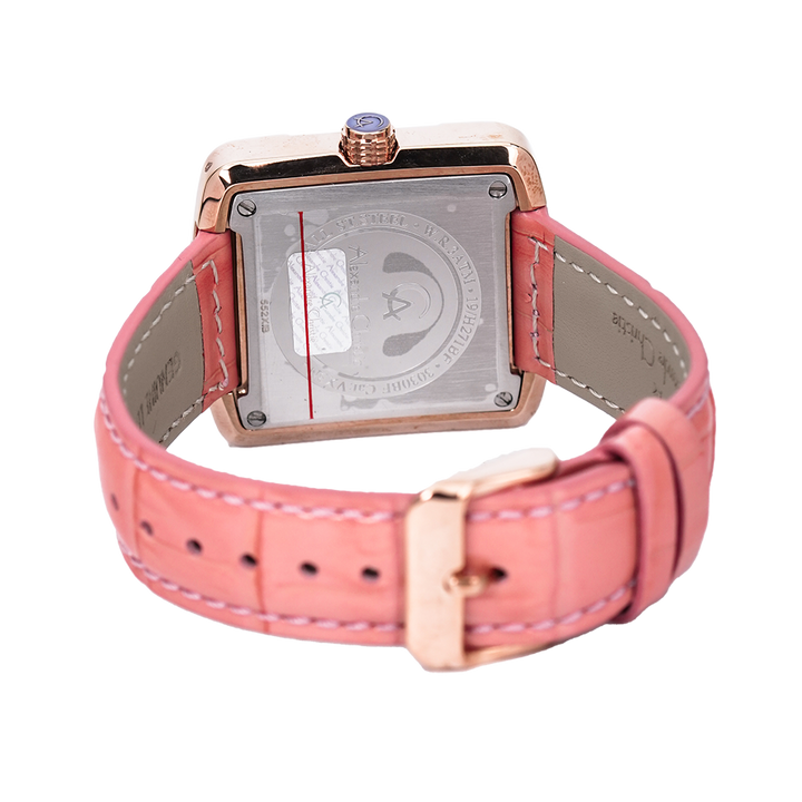 Jam Tangan Alexandre Christie AC 3030 BFLRGSLPN Women White Dial Pink Leather Strap