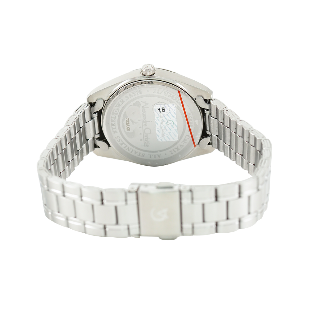 Jam Tangan Alexandre Christie AC 8660 LDBSSSL Women White Dial Stainless Steel Strap