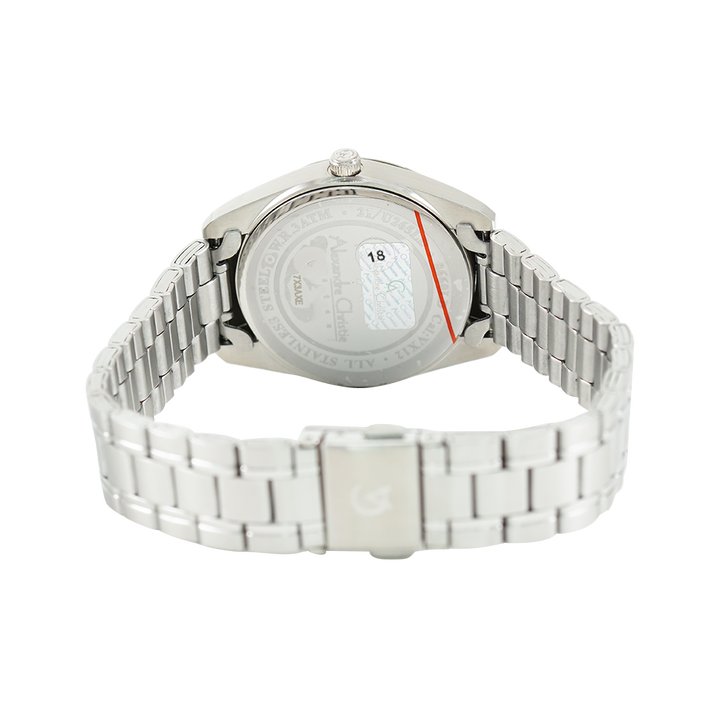 Jam Tangan Alexandre Christie AC 8660 LDBSSSL Women White Dial Stainless Steel Strap