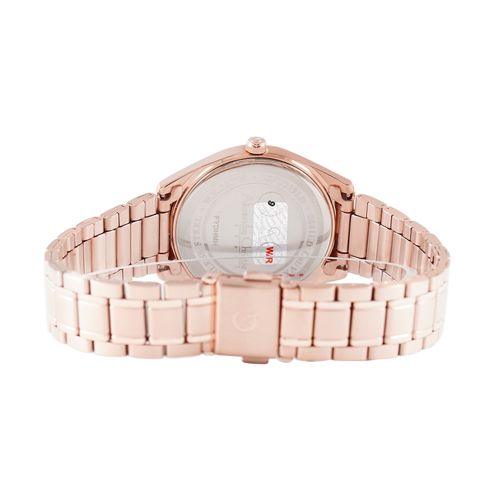 Jam Tangan Alexandre Christie Classic Steel AC 8681 LDBRGLN Women Rose Gold Dial Rose Gold Stainless Steel Strap