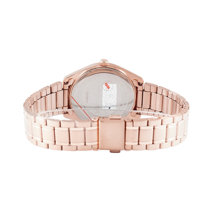 Jam Tangan Alexandre Christie Classic Steel AC 8681 LDBRGSL Women White Dial Rose Gold Stainless Steel Strap