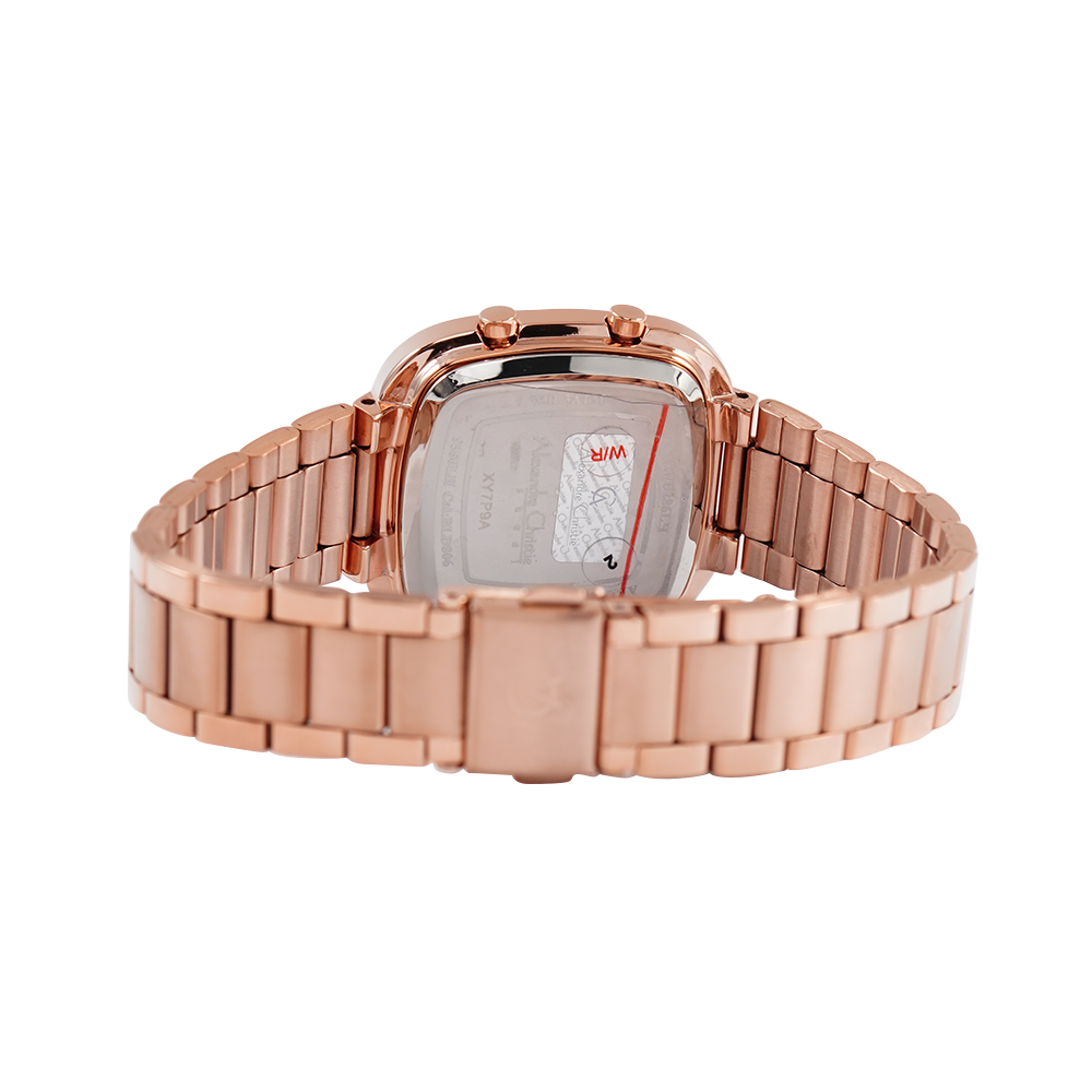 Jam Tangan Alexandre Christie Digi AC 9356 LHBRGBA Women Digital Dial Rose Gold Stainless Steel Strap