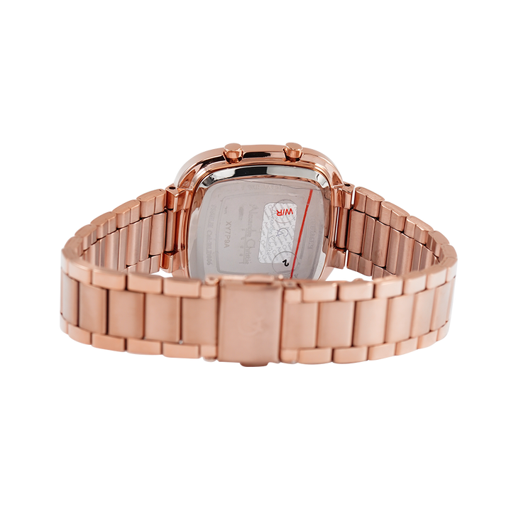 Jam Tangan Alexandre Christie Digi AC 9356 LHBRGBA Women Digital Dial Rose Gold Stainless Steel Strap