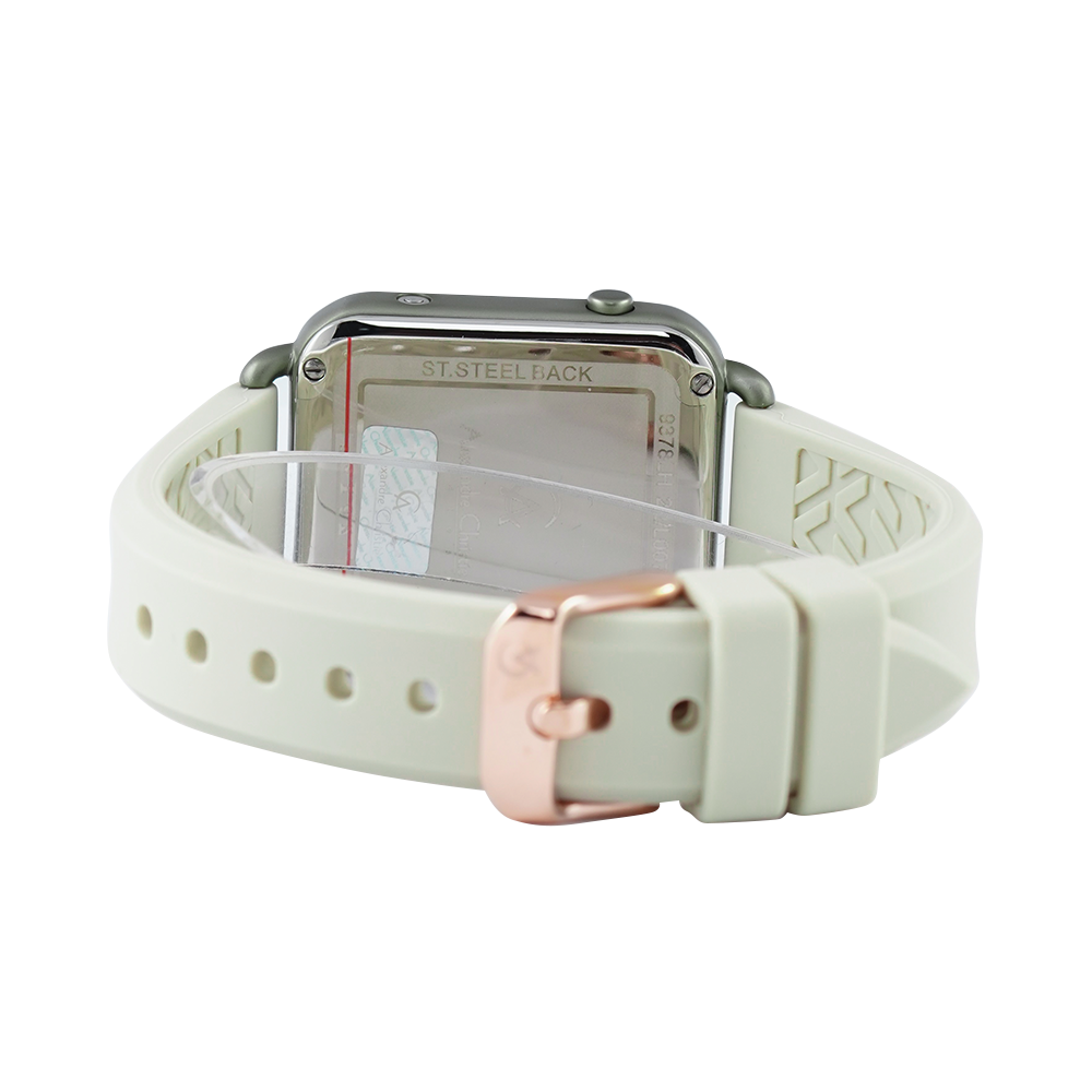 Jam Tangan Alexandre Christie AC 9378 LHRRGBAIV Women Digital Dial Olive Green Rubber Strap