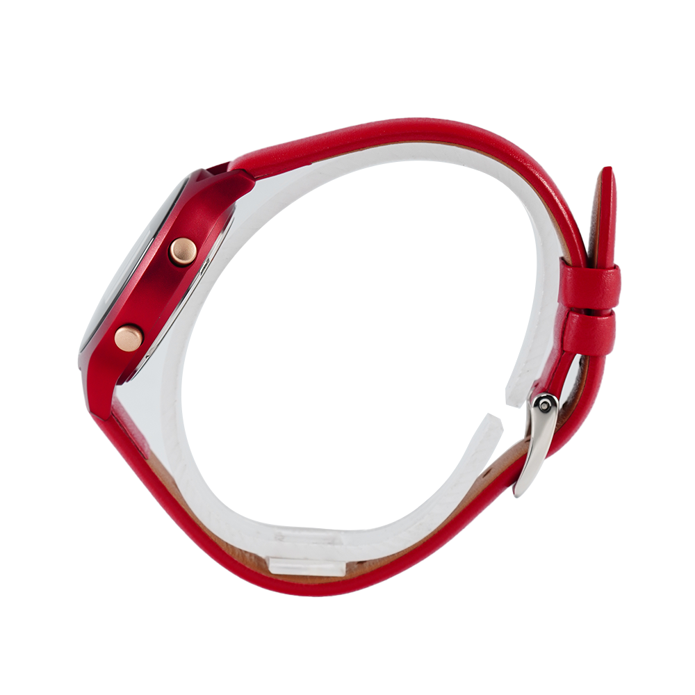 Jam Tangan Alexandre Christie DIGI AC 9379 LHLREBA Women Digital Dial Red Leather Strap