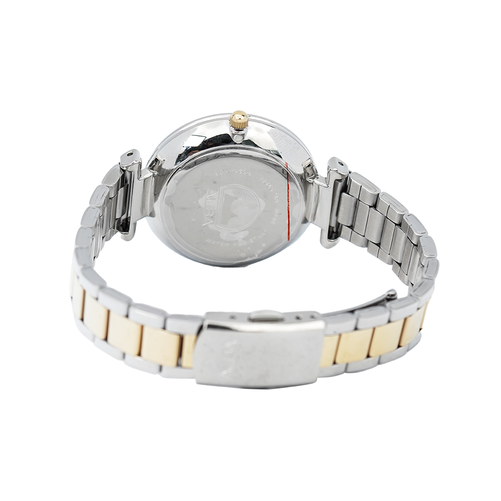 Jam Tangan ALBA AG2007X1 Women Silver Dial Dual Tone Stainless Steel Strap