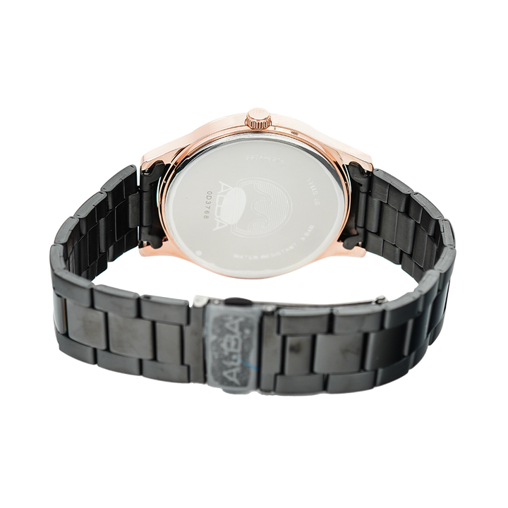 Jam Tangan Alba Prestige AJ6122X1 Men Black Dial Black Stainless Steel Strap