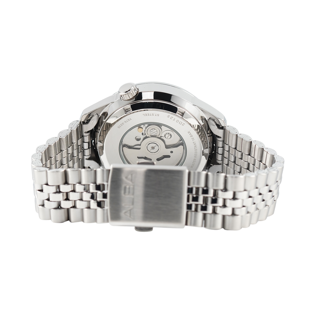 Jam Tangan ALBA AL4195X1 Men Black Dial Stainless Steel Strap