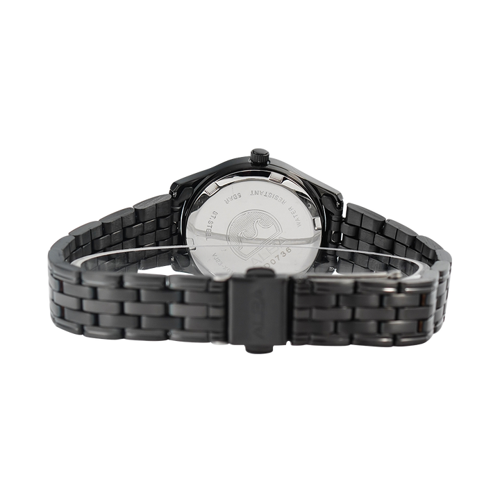 Jam Tangan ALBA AN8095X1 Women Black Dial Black Stainless Steel Strap