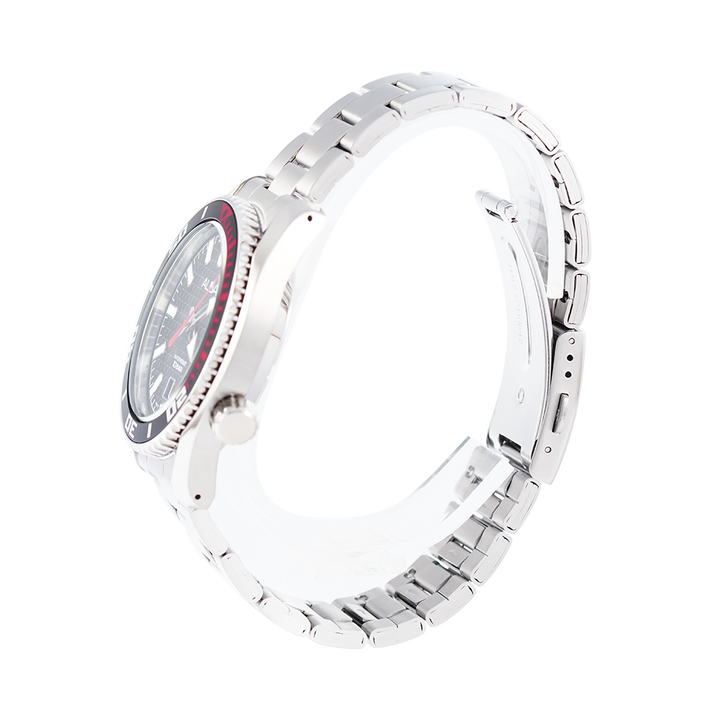 Jam Tangan Alba Active AS9P01X1 Men Black Dial Stainless Steel Strap