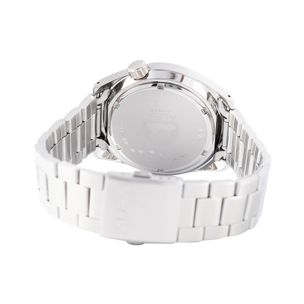Jam Tangan Alba Active AS9P01X1 Men Black Dial Stainless Steel Strap