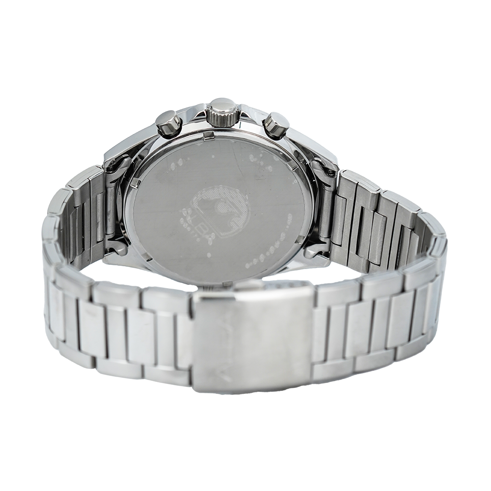Jam Tangan Alba Active AT3H27X1 Chronograph Men Black Dial Stainless Steel Strap