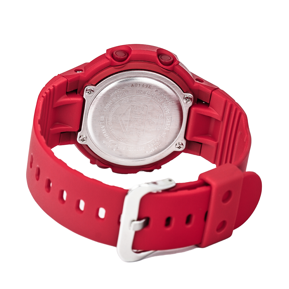 Jam Tangan Casio G-Shock AW-500BB-4E Men Digital Analog Dial Red Resin Band