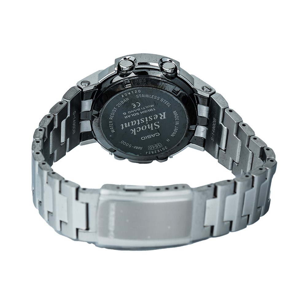 Jam Tangan Casio G-Shock AWM-500D-1A Men Digital Analog Dial Stainless Steel Strap