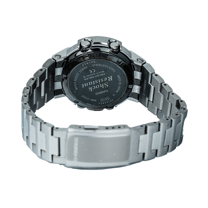 Jam Tangan Casio G-Shock AWM-500D-1A Men Digital Analog Dial Stainless Steel Strap