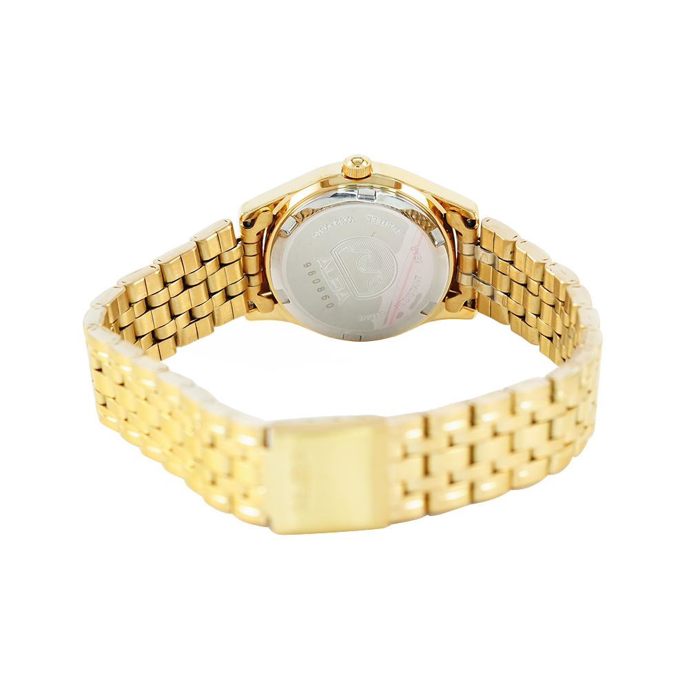 Jam Tangan ALBA AXT850X1 Women Gold Dial Gold Stainless Steel