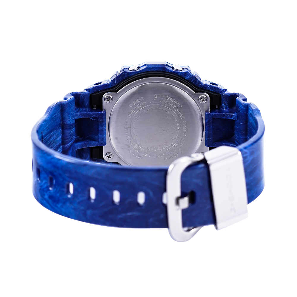 Jam Tangan Casio G-Shock DW-5600BWP-2D Men Digital Dial Blue Resin Band