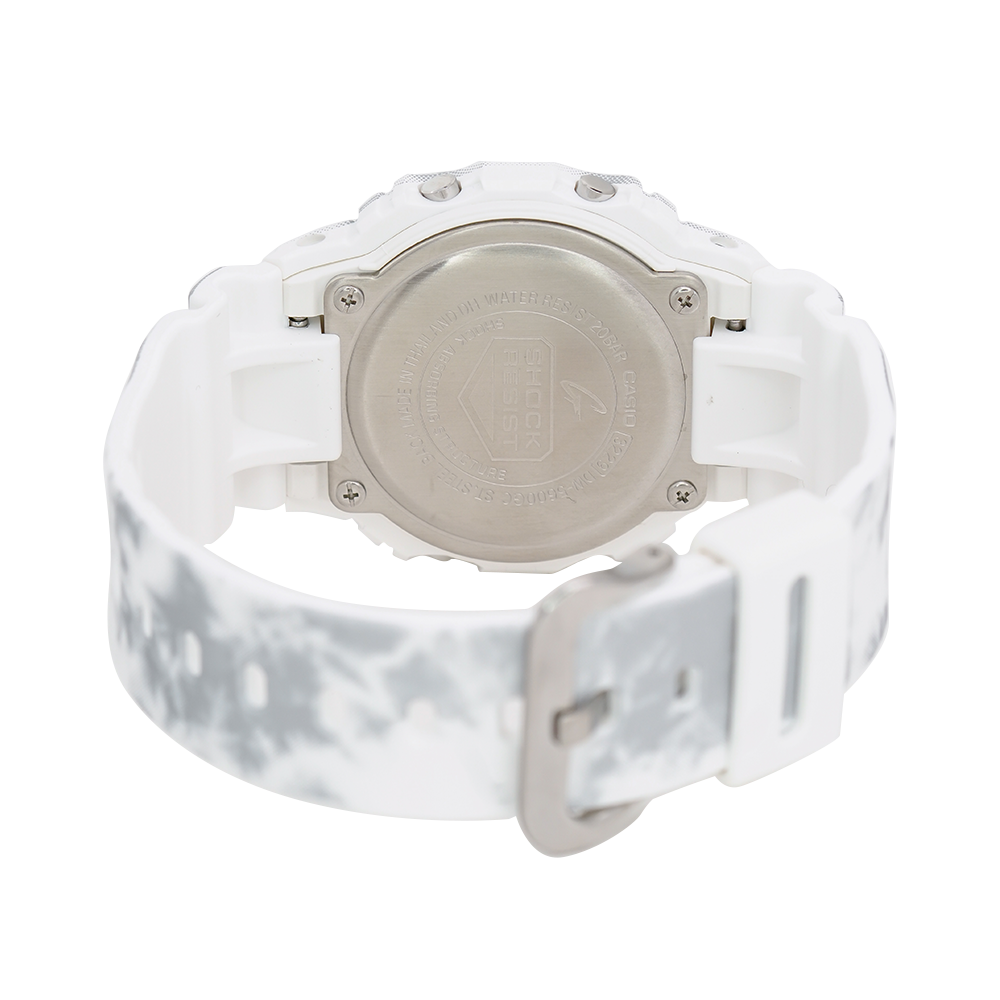 Jam Tangan Casio G-Shock DW-5600GC-7D Men Frozen Forest Digital Dial White Camouflage Resin Band