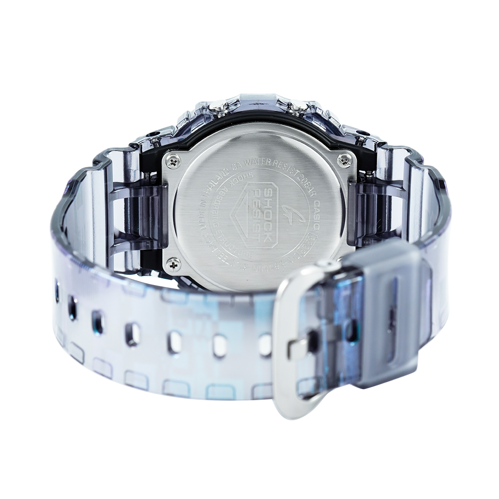 Jam Tangan CASIO G SHOCK DW-5600NN-1D Men Glitch Digital Dial Semi Transparent Resin Band