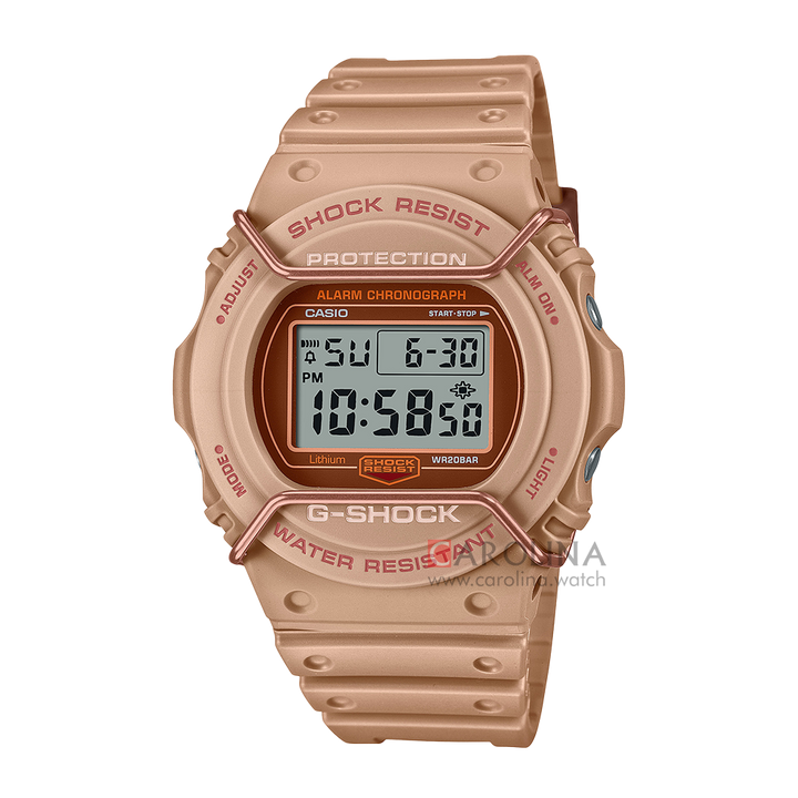 Jam Tangan CASIO G SHOCK DW-5700PT-5D Men Digital Dial Brown Resin Band