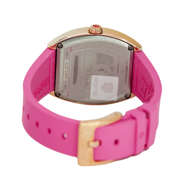 Jam Tangan Expedition EXP Multifunction EX 6800 BFRRGPE Women Pink Dial Pink Rubber Strap