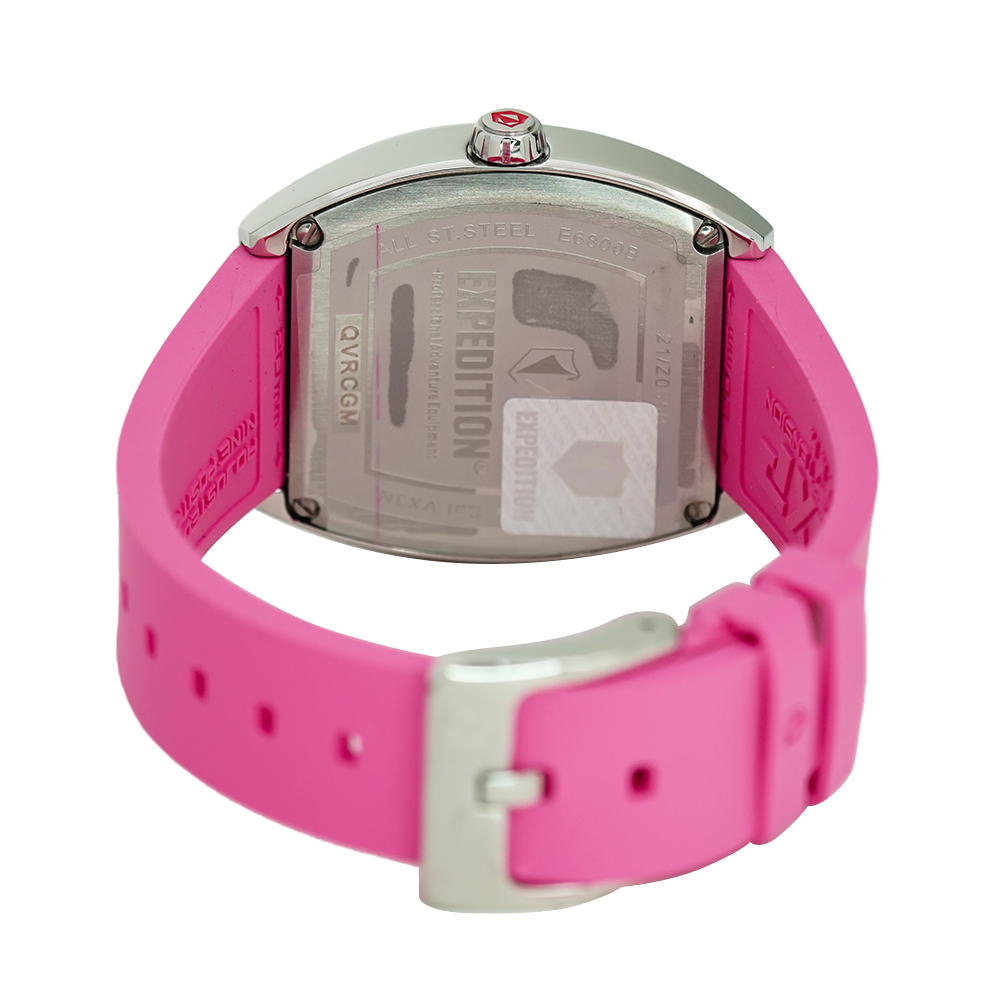 Jam Tangan Expedition  EXP Multifunction EX 6800 BFRSSPE Women Pink Dial Pink Rubber Strap