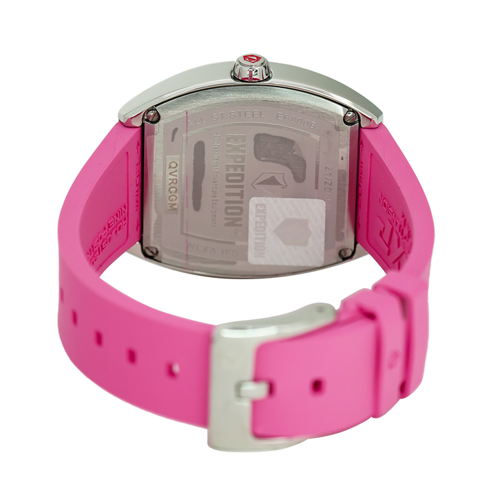 Jam Tangan Expedition  EXP Multifunction EX 6800 BFRSSPE Women Pink Dial Pink Rubber Strap