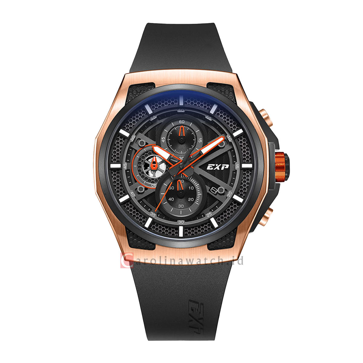 Jam Tangan Expedition EXP Chronograph EX 6842 MCRBRBA Men Black Dial B ...