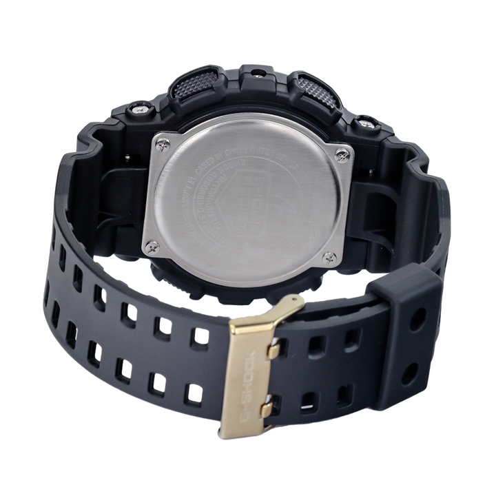 Jam Tangan Casio G-Shock GA-100GBX-1A9 Men Black Digital Analog Dial Black Resin Band