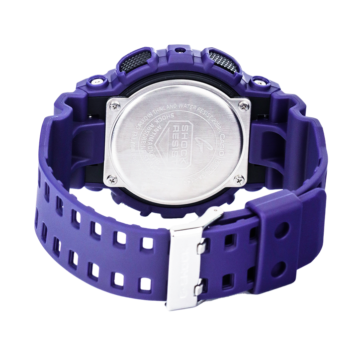 Jam Tangan Casio G-Shock GA-140-6A Men Black Digital Analog Dial Purple Resin Band