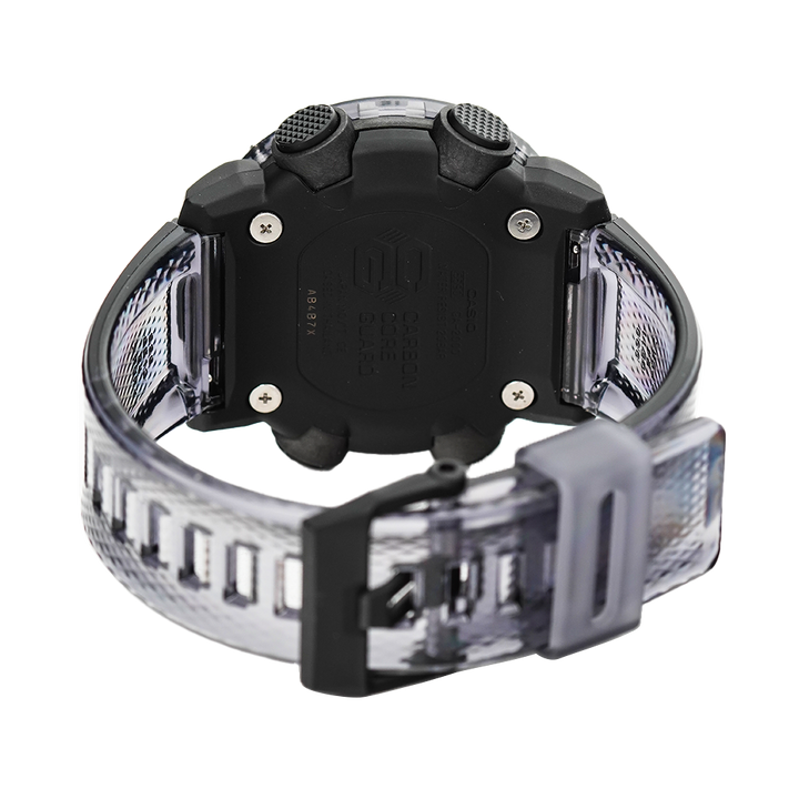 Jam Tangan Casio G-Shock GA-2000SKE-8A Men Carbon Core Guard Structure Black Transparent Resin Band