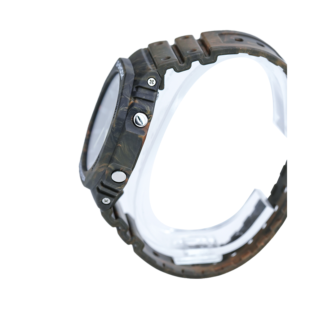 Jam Tangan CASIO G SHOCK GA-2100FR-5A Misty Forest Black Digital Analog Dial Brown Resin Band