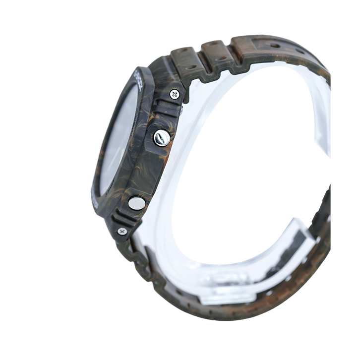 Jam Tangan CASIO G SHOCK GA-2100FR-5A Misty Forest Black Digital Analog Dial Brown Resin Band