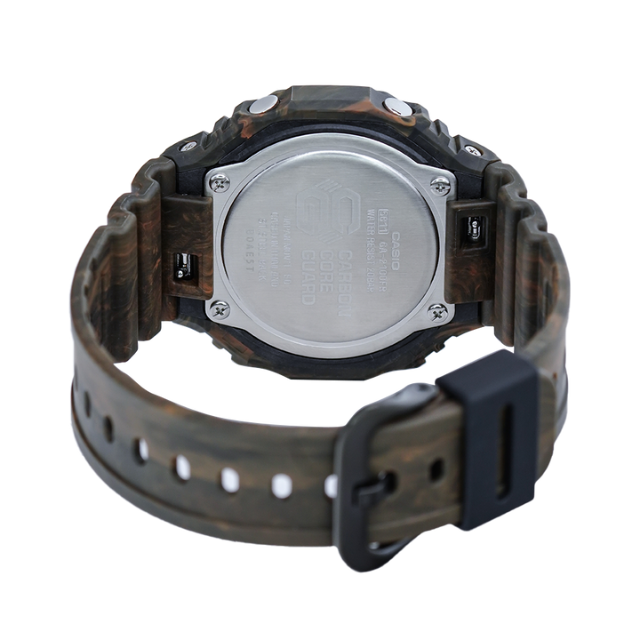 Jam Tangan CASIO G SHOCK GA-2100FR-5A Misty Forest Black Digital Analog Dial Brown Resin Band