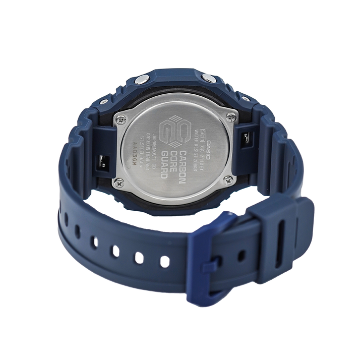 Jam Tangan CASIO G SHOCK GA-2110ET-2A Men CasiOak Digital Analog Dial Blue Resin Band