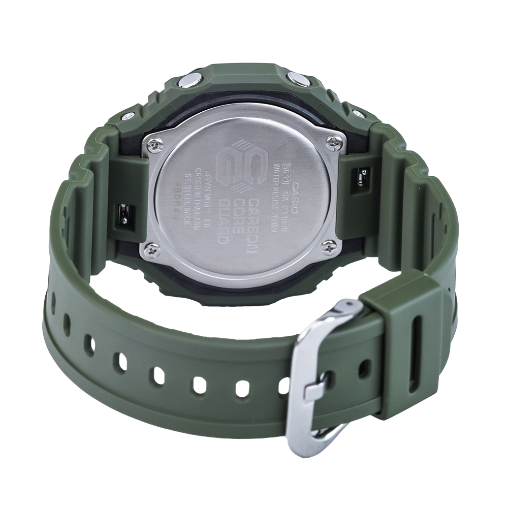 Jam Tangan CASIO G-SHOCK GA-2110SU-3A Men Black Dial Green Resin Band