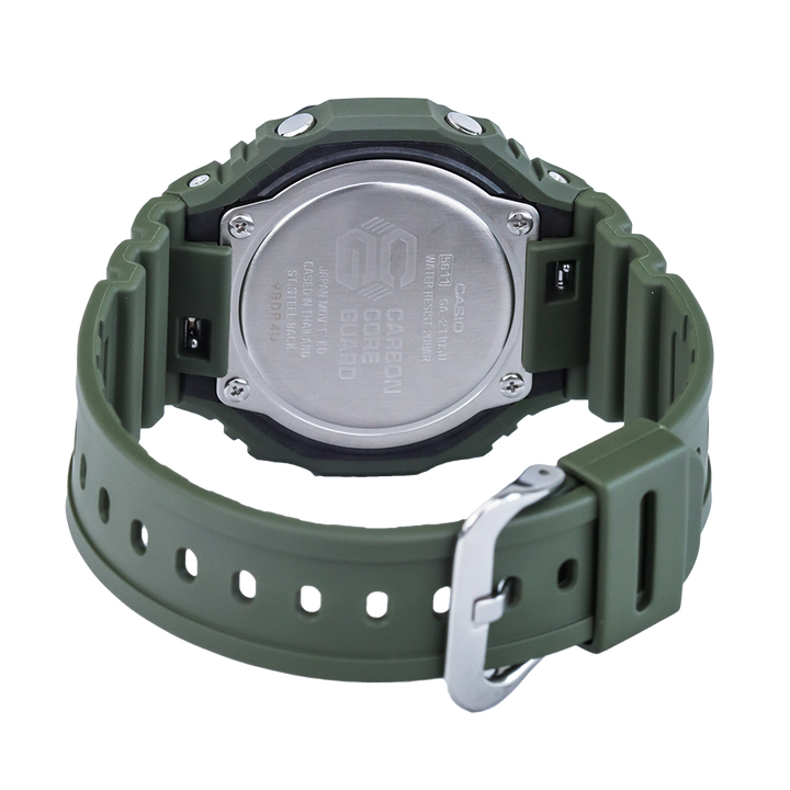 Jam Tangan CASIO G-SHOCK GA-2110SU-3A Men Black Dial Green Resin Band