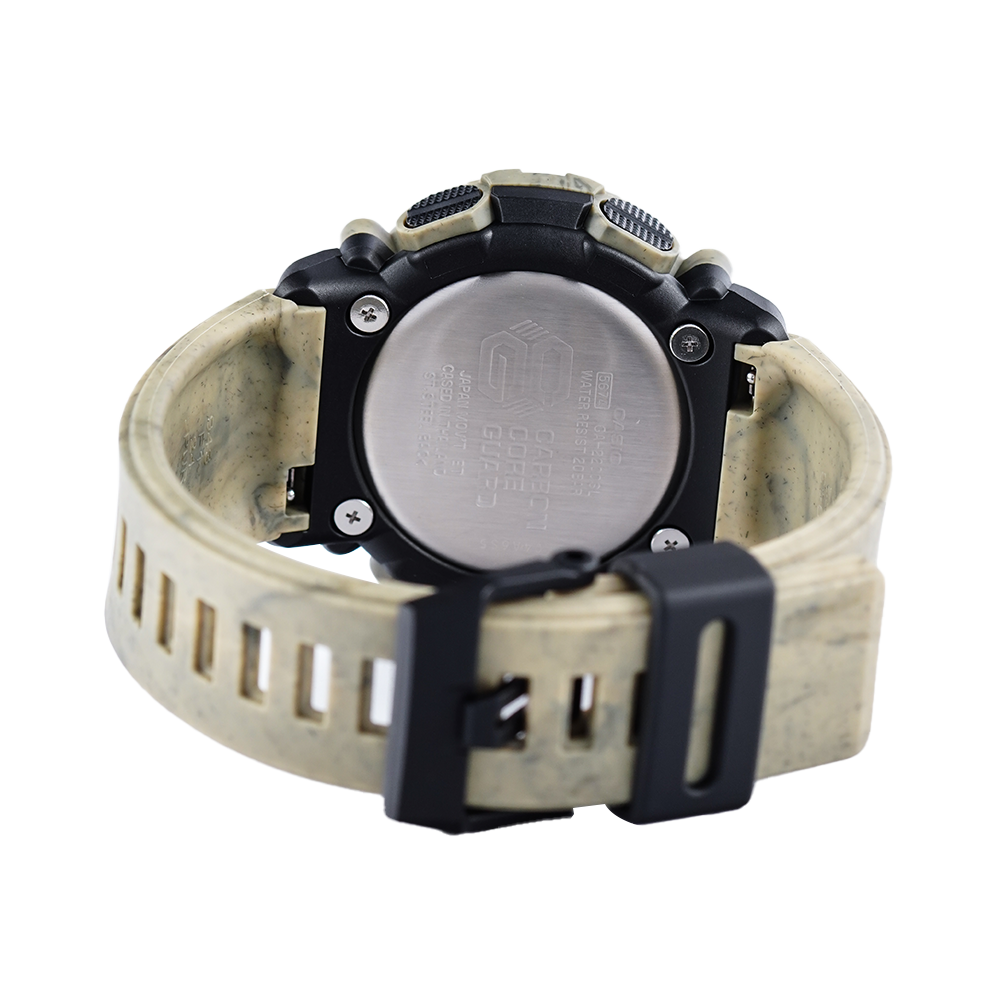 Jam Tangan Pria Casio G-Shock GA-2200SL-5A Sand and Land Series Black Digital Analog Dial Sand Resin Band