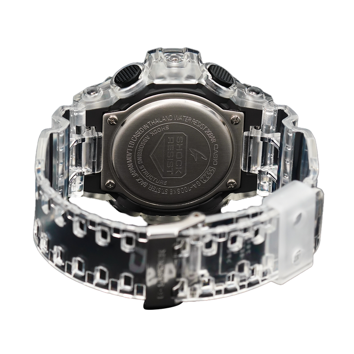 Jam Tangan Casio G-Shock GA-700SKE-7A Men Skeleton Series Model White Transparent Resin Band