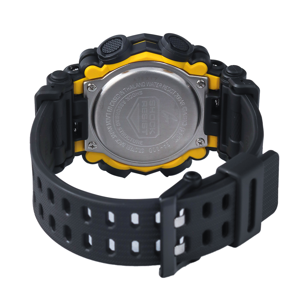 Jam Tangan CASIO G SHOCK GA-900-1A Black Digital Analog Dial Black Resin Band