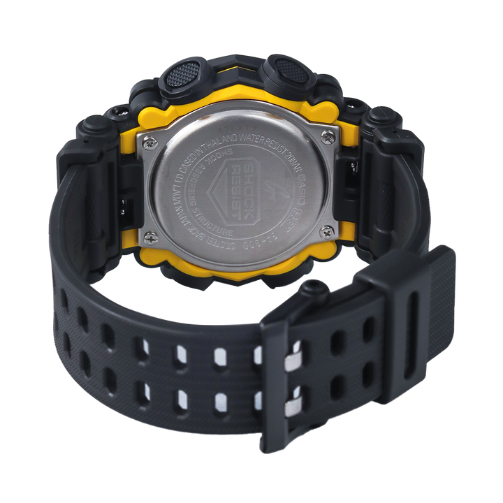 Jam Tangan CASIO G SHOCK GA-900-1A Black Digital Analog Dial Black Resin Band