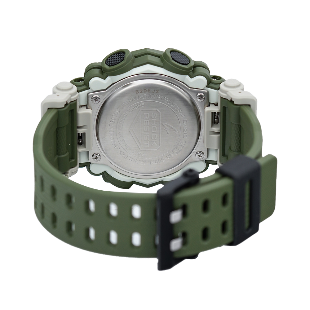 Jam Tangan Casio G-Shock GA-900HC-3A Men The Industrial Style Olive Green Resin Band