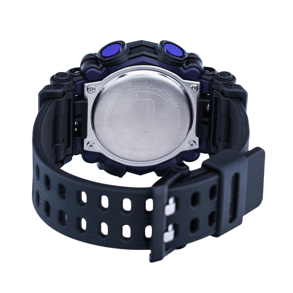 Jam Tangan Casio G-Shock GA-900VB-1A Men Blue Dial Black Resin Band