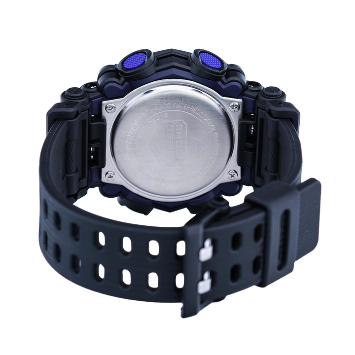 Jam Tangan Casio G-Shock GA-900VB-1A Men Blue Dial Black Resin Band