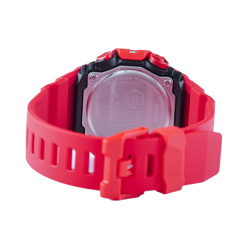 Jam Tangan Casio G-Shock GA-B001-4A Men Black Digital Analog Dial Red Resin Band